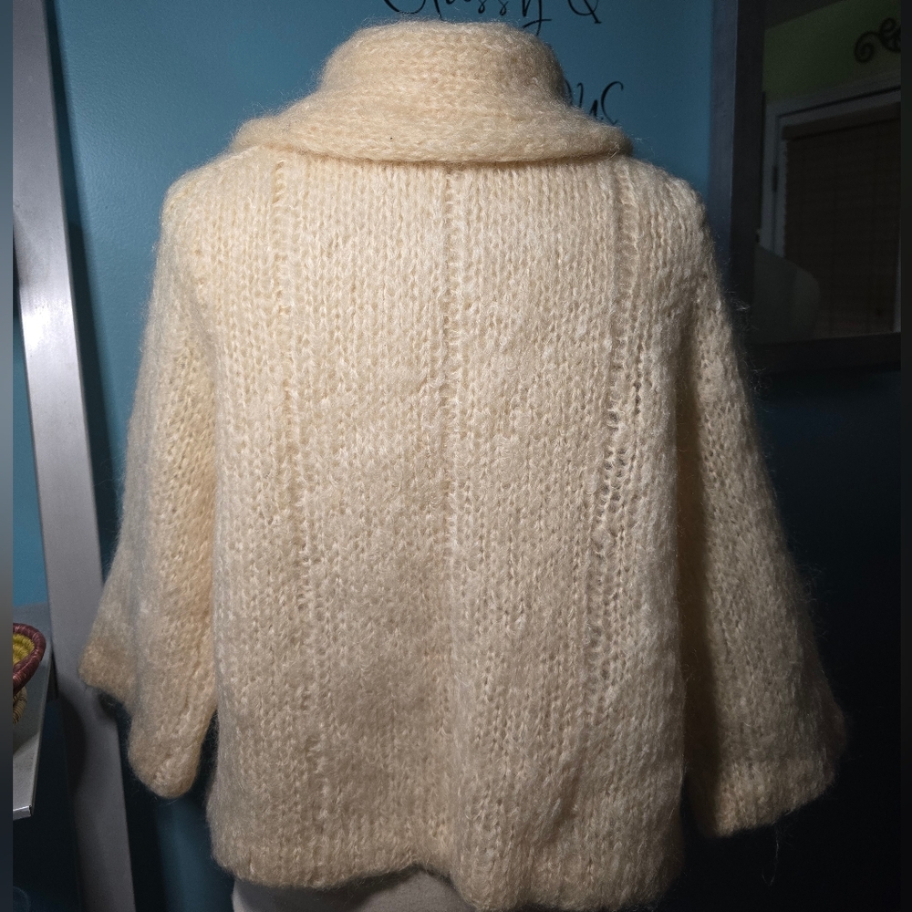 Breath-taking Handmade Ultra Plush Mohair Cardigan Sweater - Picture 3 of 5